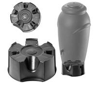 KADAX Soporte para barril de lluvia de 50 cm, base universal de plástico para tanques de agua de lluvia redondos, soporte para barril de lluvia (antracita, 50 cm)