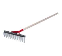 KADAX Aireador de césped manual para jardín, césped, musgo, accesorios de jardín, herramientas de metal, rastrillo de corte, cultivador, aireador de césped, escarificador de mano (unilateral, con