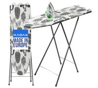 KADAX Tabla de Planchar con Altura Regulable, Patas Antideslizantes, Soporte Extensible para Plancha y Funda de Algodón, Mesa Plegable (100 x 30 cm)