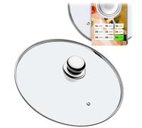 KADAX Tapa de cristal con mango de acero, resistente al calor para cacerolas de 14 a 30 cm, tapa con orificio para vapor, tapa universal en diferentes tamaños (30 cm)