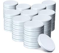 KADAX Tapa de rosca fi89 mm, juego de tapas de repuesto de metal, tapas para conservas To89 aptas para tarros de 1700 ml, tapa giratoria con 6 dientes de bloqueo, tapas (100 unidades, color blanco)