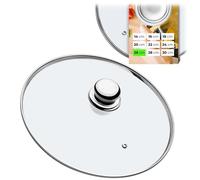 KADAX Tapa de Vidrio Resistente al Calor para Ollas, Sartenes y Cacerolas, Tapa de Cristal con Borde de Acero, Mango Ergonómico y Orificio de Ventilación (26 cm)