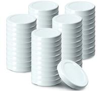 KADAX Tapas de rosca fi43 mm, juego de tapas Twist-Off de metal, compatibles con tarros de 40 ml, tapas de repuesto con 4 dientes de enganche, tapas para tarros, botellas y tarros de cristal (50