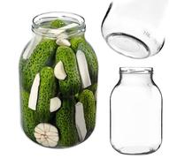 KADAX Tarro de 3 litros sin tapa - Tarro de fermentación grande para chucrut, kombucha y conservas