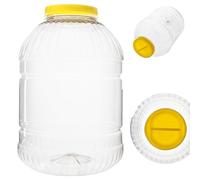 KADAX Tarro de almacenamiento con tapa, recipiente de almacenamiento de plástico, recipiente para conservas con asa, recipiente de plástico para alimentos, organizador de cocina (redondo 10 L)