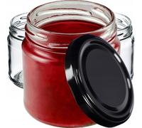 KADAX Juego de 100 de 200 ml con tapa de rosca Ø 66 mm, tarros de postre de paredes gruesas, herméticos, aptos para lavavajillas, ideales para mermeladas y conservas
