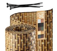KADAX Valla de Technoratán, 19 x 255 cm, 10 Colores, Tiras de protección Visual, Rollo de protección Visual, protección contra el Viento para balcón, terraza, Estera de Valla Impermeable (Arena)