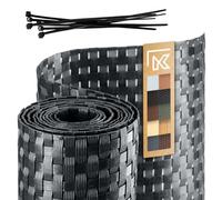 KADAX Valla de Technoratán, 19 x 255 cm, 10 Colores, Tiras de protección Visual, Rollo de protección Visual, protección contra el Viento para balcón, Estera de Valla Impermeable (Antracita)