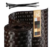 KADAX Valla de Technoratán, 19 x 255 cm, 10 Colores, Tiras de Protección Visual, Rollo para Balcón, Terraza, Protección Contra el Viento (Marrón Oscuro)