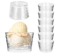 KADAX Vasos de helado de vidrio, juego de 6, 290ml, vasos de postre con pie, cuencos para helado, postres y frutas, vasos de helado, cuencos de postre, apto para lavavajillas (Modelo 4)