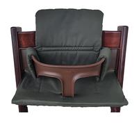 Kadem® Cojín de asiento clásico 100 % algodón orgánico, 2 piezas, apto para trona Stokke, Tripp Trapp, lavable a máquina, fácil fijación rápida, color caqui