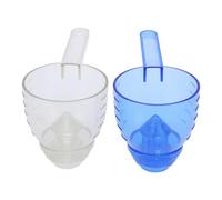 Kadimendium 2 Tazas Medidoras Transparentes de Primera Calidad para Mediciones Precisas de Horneado, Práctica Cuchara Medidora con Embudo y Escala, Capacidad de 25 G