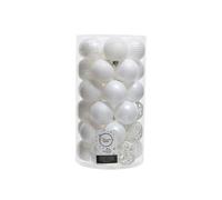 Kae 72011 bolas de navidad, plástico, con adornos, 6 x 37 unidades