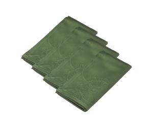 Kähler 4 Servilletas de tela Hammershøi Poppy 45x45 cm verde