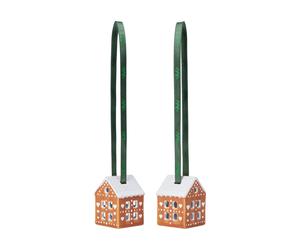 Kähler Adorno de Navidad 5 cm Gingerbread 2-pack Marrón