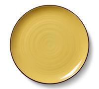 Kähler Design Colore 690601 - Plato llano de cerámica (fabricado a mano, diámetro: 27 cm), color amarillo