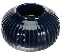 Kähler portacandelitas redondo Ø10 cm Hammershøi diseño danés hecho a mano, azul