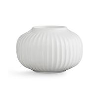 Portacandelitas Kähler Ø10 cm Hammershøi diseño danés hecho a mano, blanco