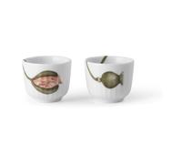 Kähler Set de 2 hueveras Hammershøi Poppy blanco-decoración