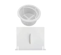 Kaeltsyn Accesorio de repuesto para puerta de vertedero de piscina, solapa de PVC blanco con ajuste medido, nervadura de agarre elevada y pasadores de bisagra para usuarios de servicio de piscina