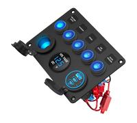 Kaeltsyn Panel de Control Resistente Agua Que Incluye alimentación rápida de 3 Puertos y Salida Moonglows Encendedor a Tope retroiluminado