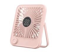 Kaeltsyn Ventilador de delgado y recargable con motor silencioso Modos de ajustables Base antideslizante para Oficina Ventilador silencioso para vientos fuertes