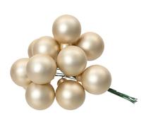 Kaemingk Bolas de Navidad de hilo de vidrio, 2,5 cm x 12 piezas, opacas, pequeñas bolas decorativas, decoraciones para árbol de Navidad y decoraciones navideñas, perlas