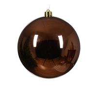 Kaemingk Bolas de Navidad de plástico, 14 cm, 1 unidad, irrompibles, color marrón