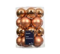 Kaemingk - Bolas de Navidad de vidrio de 6 cm x 20 piezas - mate y brillante - Adornos para árbol de Navidad para Navidad - Adornos para árbol de Navidad y decoración para árbol de Navidad - Brandy