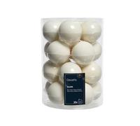 KAEMINGK Machbaubles vidrio esmalte Mate Color: Blanco Tamaño Lana: Dia6Cm Decoracion Navideña Accesorios 409
