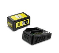 Kärcher 18 V Batería y cargador 18/50, 18 V/5 Ah, batería de ionos de litio, en menos de 2,5 horas carga al 100%, para todos los equipos de la plataforma de baterías 18 V Battery Power
