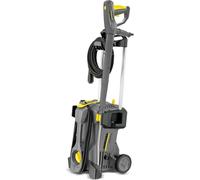 Kärcher HD 6/13 C Plus: Compacta, eléctrica, con una longitud de cable de 5 metros y una manguera de 5 metros, de color negro y amarillo, con una capacidad de 590 litros por hora
