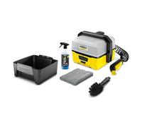 Kärcher Hidrolimpiadora móvil OC 3, para Aplicaciones móviles, depósito Agua extraíble 4l, Manguera Espiral 2,8m, duración batería 15 min, Cepillo Universal, Limpiador Bicicletas, paño Microfibra