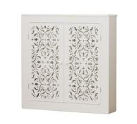 KAFHGEIN Cubre Radiadores Modernos de Madera, Cubreradiador Blanco con Estante Radiador Flotante, Mueble Radiador Decorativo(50x80x15cm)