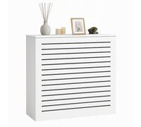 KAFHGEIN Cubre Radiadores Modernos de Madera, Cubreradiador Blanco con Estante Radiador Flotante, Mueble Radiador Decorativo para(15.7x7.8x11.8)