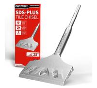 KAFUWELL Cincel SDS Plus para Azulejos y Baldosas, 194x78 mm Ángulo 25° | Cincel Albañil Calidad Industrial 42CrMo para Quitar Azulejos y Adhesivo, Diseño Ventilado Innovador,para Martillo Perforador