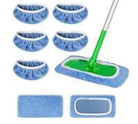 KAFZEL 5 Piezas para Sw...fer Sw...per Mopa Microfibra Repuesto Kit,para Sw...fer Sw...per Almohadillas de Reutilizables, para Secos y Limpieza de Suelos Húmedos