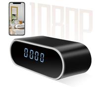 KAGMY Reloj de cámara espía oculta, WiFi 1080P, con visión nocturna, detección de movimiento, grabación en bucle, cámara de vigilancia inalámbrica para interiores