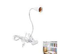 Kahaybeall Lampara Pinza Cabecero Cama, Portalámparas E27 con Pinza y Interruptor, Flexibilidad Ajustable, Enchufe de la UE y Cable de 1 Metro, para Lámpara de Mesa, Lectura Nocturna, Escritorio