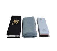 Kai DM-0708 - Piedra de afilar japonesa combinada para el cuidado perfecto de sus cuchillos Shun Damasco, grano 300/1000, incluye paño de pulido supersuave, 40 x 40 cm