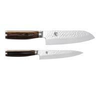 KAI Shun Premier Tim Mälzer – Juego 2 pzas: Santoku 18 cm, Multiusos 16,5 cm, Damasco VG-MAX 61 HRC