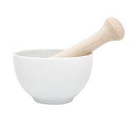 KAI Mortero japonés Select con mazo de madera de haya - Cuenco de porcelana con dimensiones 10,2 x 6,2 cm