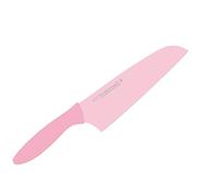 KAI Pure Komachi 2 Santoku 15 cm longitud de la hoja - acero al carbono inoxidable 53 HRC - revestimiento antiadherente con mango de polipropileno - color lichi - cuchillo de cocina japonés