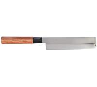 KAI Seki Magoroku Redwood Usuba 17,0 cm longitud de la hoja - acero inoxidable 1K6 con 57 (±1) HRC - hoja pulida de alto brillo - madera de Pakka Red Wood - hecho a mano en Japón