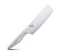 KAI Seki Magoroku Shoso Nakiri 16,5 cm longitud de la hoja - acero inoxidable 5CR15MoV 56 (±1) HRC - afilado convexo - mango de acero inoxidable 18-8 con patrón de rombos - cuchillo para verduras