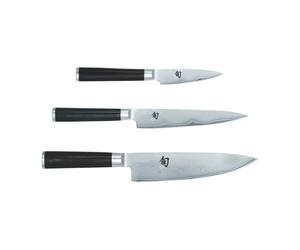 KAI Set de 3 cuchillos Kai Shun Classic cromo-negro