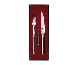 KAI Set de cuhillo y tenedor Kai Shun Classic cromo-negro