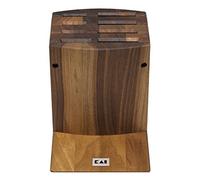KAI Shun Bloque de cuchillos tradicional de madera - Calidad premium de nogal - Espacio para 8 cuchillos, desmontable para limpieza - Dimensiones 31 x 18 x 34 cm