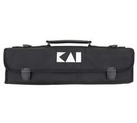 KAI Shun Bolsa premium pequeña para cuchillos para 4 cuchillos grandes y 3 cuchillos pequeños, dimensiones abierta 46 x 47 cm, cerrada 46 x 16 x 7 cm - Bolsa para cuchillos de cocina