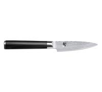 KAI Cuchillo de oficina Shun Classic 9 cm – Damasco 32 capas VG-MAX mango Pakka – Negro/Plateado